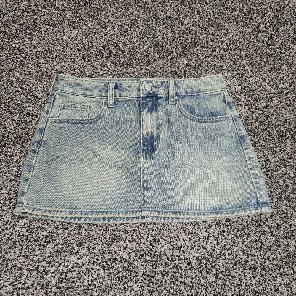 Pacsun Light Blue Denim Mini Skirt Micro Size 26 Y2k Preppy Chic Grunge Punk Emo